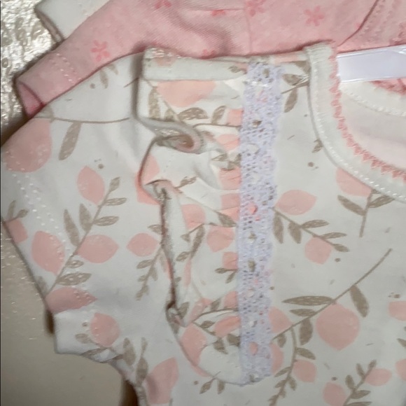 Rabbit & Bear 100% Organic Cotton girls Romper 3PC - Picture 2 of 11